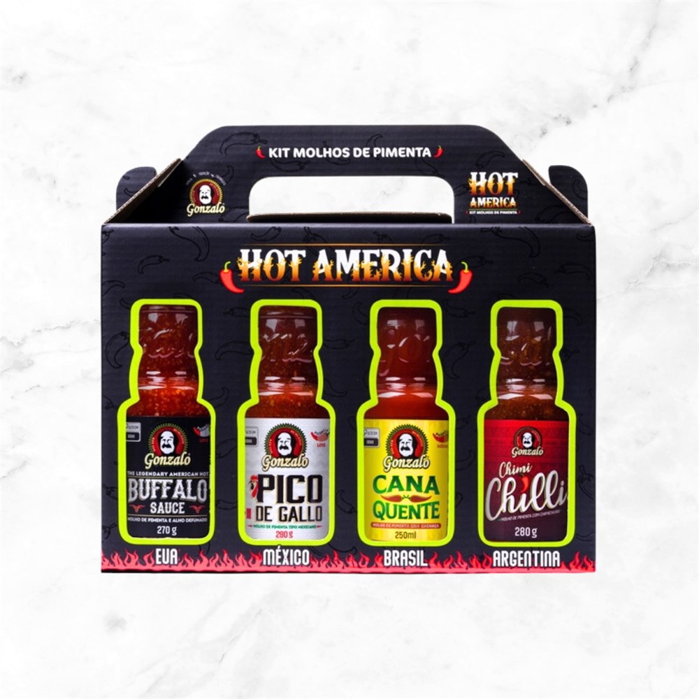 Kit de Molhos Pimenta Hot America