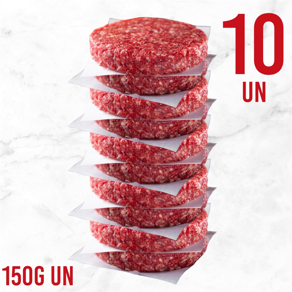 Hambúrguer Fraldinha 150g Pacote com 10 Unidades