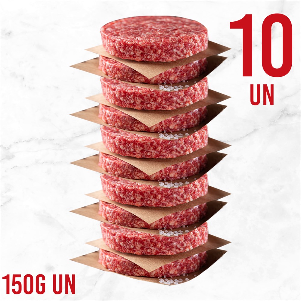 Hambúrguer Costela 150g Pacote com 10 Unidades